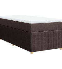 Boxspringbett mit Matratze Dunkelbraun 80x200 cm Stoff