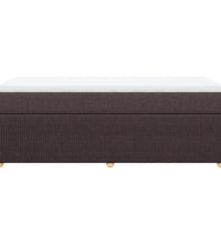 Boxspringbett mit Matratze Dunkelbraun 80x200 cm Stoff