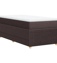 Boxspringbett mit Matratze Dunkelbraun 80x200 cm Stoff