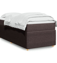 Boxspringbett mit Matratze Dunkelbraun 80x200 cm Stoff