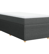 Boxspringbett mit Matratze Dunkelgrau 90x190 cm Stoff