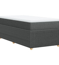 Boxspringbett mit Matratze Dunkelgrau 90x190 cm Stoff