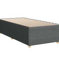 Boxspringbett mit Matratze Dunkelgrau 90x190 cm Stoff