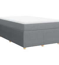 Boxspringbett mit Matratze Hellgrau 120x190 cm Stoff