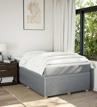 Boxspringbett mit Matratze Hellgrau 120x190 cm Stoff