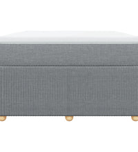 Boxspringbett mit Matratze Hellgrau 120x190 cm Stoff