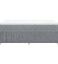 Boxspringbett mit Matratze Hellgrau 120x190 cm Stoff