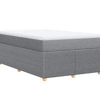 Boxspringbett mit Matratze Hellgrau 120x190 cm Stoff