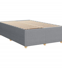Boxspringbett mit Matratze Hellgrau 120x190 cm Stoff
