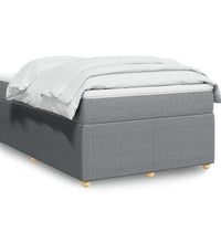 Boxspringbett mit Matratze Hellgrau 120x190 cm Stoff