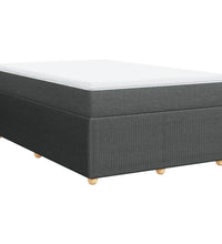 Boxspringbett mit Matratze Dunkelgrau 120x190 cm Stoff