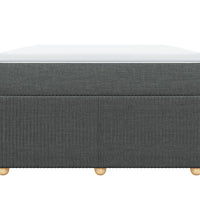 Boxspringbett mit Matratze Dunkelgrau 120x190 cm Stoff