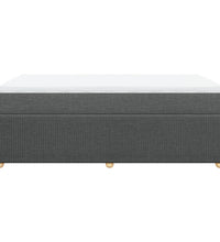 Boxspringbett mit Matratze Dunkelgrau 120x190 cm Stoff