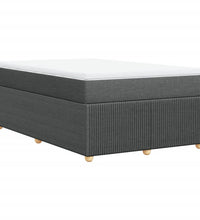 Boxspringbett mit Matratze Dunkelgrau 120x190 cm Stoff