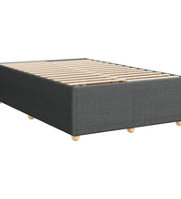 Boxspringbett mit Matratze Dunkelgrau 120x190 cm Stoff