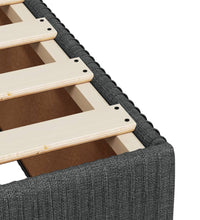 Boxspringbett mit Matratze Dunkelgrau 120x190 cm Stoff