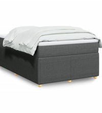 Boxspringbett mit Matratze Dunkelgrau 120x190 cm Stoff