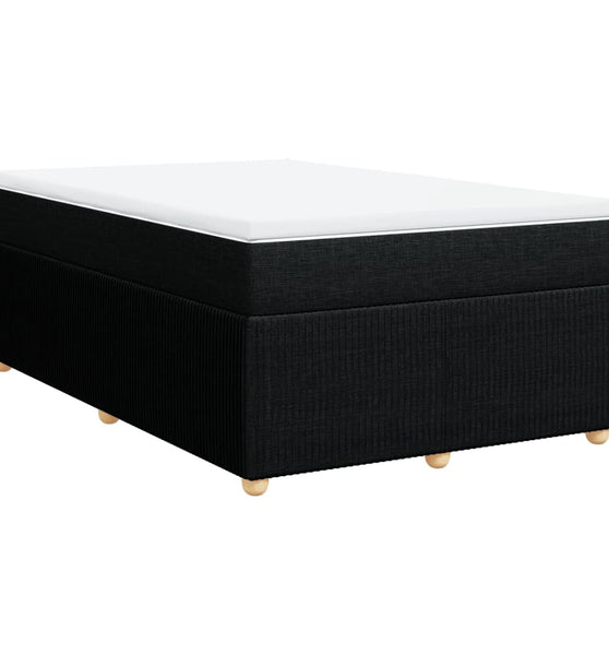 Boxspringbett mit Matratze Schwarz 120x190 cm Stoff