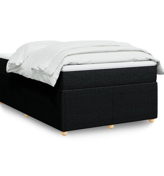 Boxspringbett mit Matratze Schwarz 120x190 cm Stoff