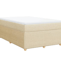 Boxspringbett mit Matratze Creme 120x190 cm Stoff