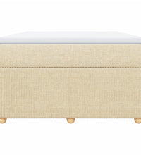 Boxspringbett mit Matratze Creme 120x190 cm Stoff