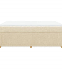 Boxspringbett mit Matratze Creme 120x190 cm Stoff