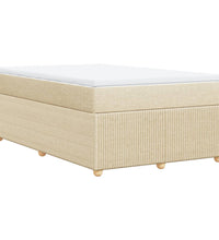 Boxspringbett mit Matratze Creme 120x190 cm Stoff