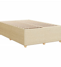 Boxspringbett mit Matratze Creme 120x190 cm Stoff