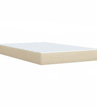 Boxspringbett mit Matratze Creme 120x190 cm Stoff