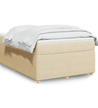 Boxspringbett mit Matratze Creme 120x190 cm Stoff