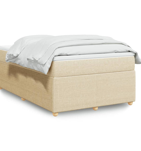 Boxspringbett mit Matratze Creme 120x190 cm Stoff