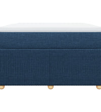 Boxspringbett mit Matratze Blau 120x190 cm Stoff
