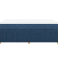 Boxspringbett mit Matratze Blau 120x190 cm Stoff