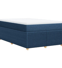 Boxspringbett mit Matratze Blau 120x190 cm Stoff