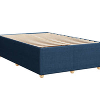 Boxspringbett mit Matratze Blau 120x190 cm Stoff