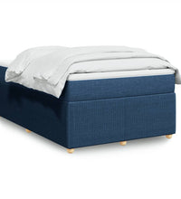 Boxspringbett mit Matratze Blau 120x190 cm Stoff