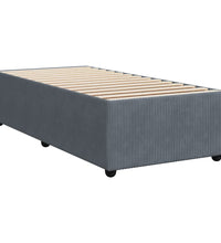 Boxspringbett mit Matratze Dunkelgrau 80x200 cm Samt