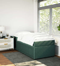 Boxspringbett mit Matratze Dunkelgrün 80x200 cm Samt