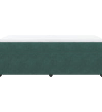 Boxspringbett mit Matratze Dunkelgrün 80x200 cm Samt