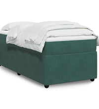 Boxspringbett mit Matratze Dunkelgrün 80x200 cm Samt