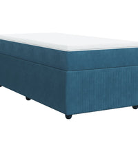 Boxspringbett mit Matratze Dunkelblau 80x200 cm Samt