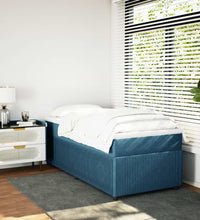 Boxspringbett mit Matratze Dunkelblau 80x200 cm Samt