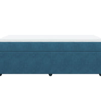 Boxspringbett mit Matratze Dunkelblau 80x200 cm Samt