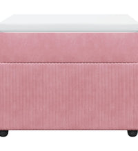 Boxspringbett mit Matratze Rosa 80x200 cm Samt