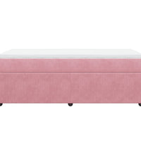 Boxspringbett mit Matratze Rosa 80x200 cm Samt