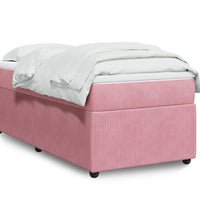 Boxspringbett mit Matratze Rosa 80x200 cm Samt