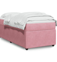 Boxspringbett mit Matratze Rosa 90x190 cm Samt