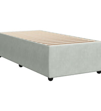 Boxspringbett mit Matratze Hellgrau 90x200 cm Samt