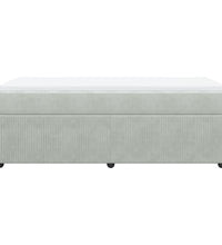 Boxspringbett mit Matratze Hellgrau 90x200 cm Samt