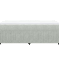 Boxspringbett mit Matratze Hellgrau 100x200 cm Samt